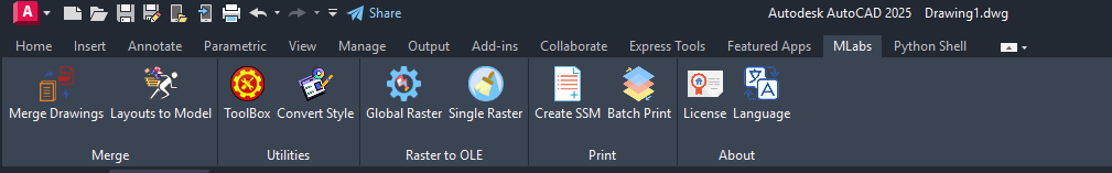 AutoCAD Plugin Tab