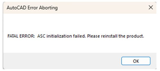AutoCAD Fatal Error
