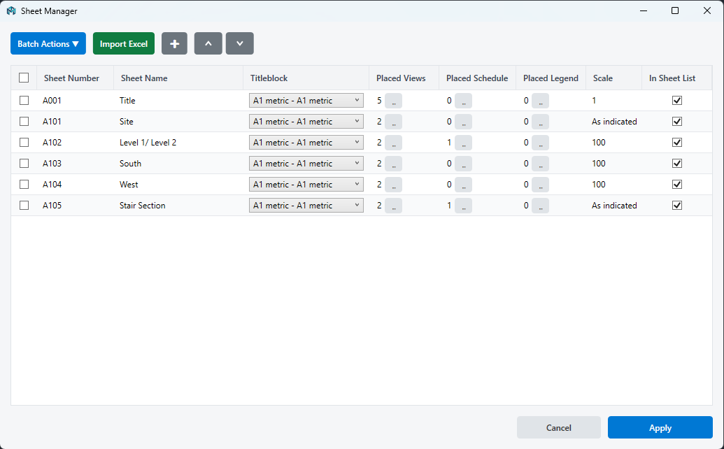 sheet generation